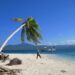 Sehnsuchtsorte: Verena springt an einem Strand auf den Philippinen an eine Palme